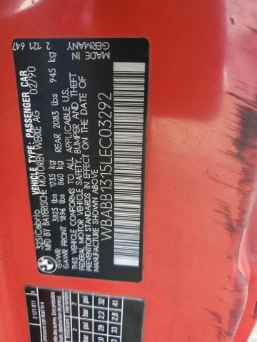 WBABB1315LEC03292 - 1990 BMW 325 IC RED photo 12