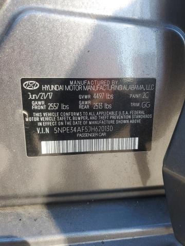 5NPE34AF5JH620130 - 2018 HYUNDAI SONATA SPORT GRAY photo 12