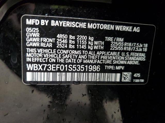 WBX73EF01S5351986 - 2025 BMW X1 XDRIVE28I BLACK photo 13