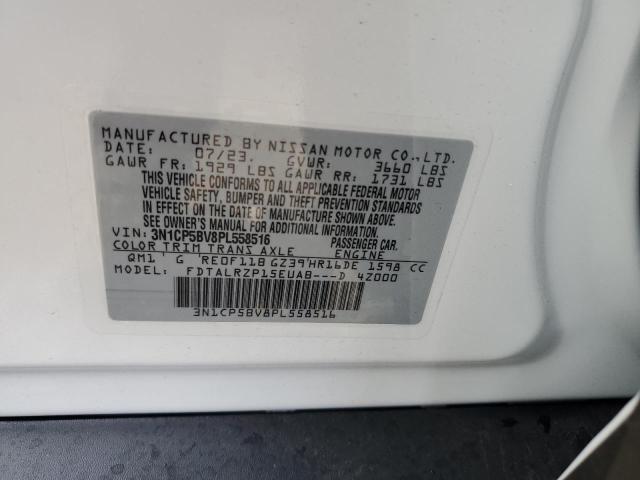 3N1CP5BV8PL558516 - 2023 NISSAN KICKS S WHITE photo 14