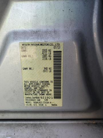 1N4AL3AP8DC921921 - 2013 NISSAN ALTIMA 2.5 SILVER photo 13