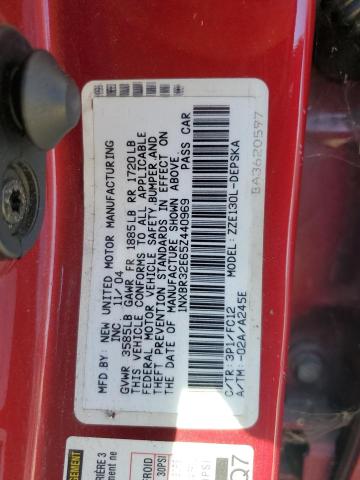 1NXBR32E65Z440969 - 2005 TOYOTA COROLLA CE RED photo 12