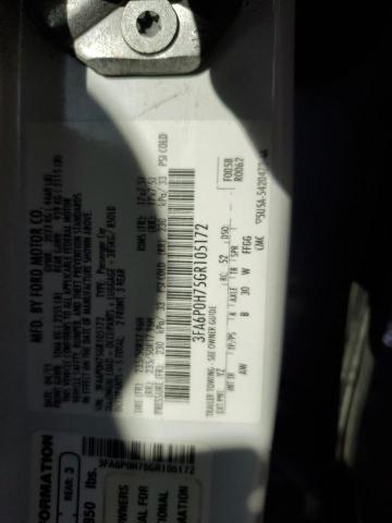 3FA6P0H75GR105172 - 2016 FORD FUSION SE WHITE photo 12