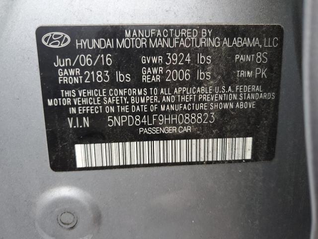 5NPD84LF9HH088823 - 2017 HYUNDAI ELANTRA SE SILVER photo 13