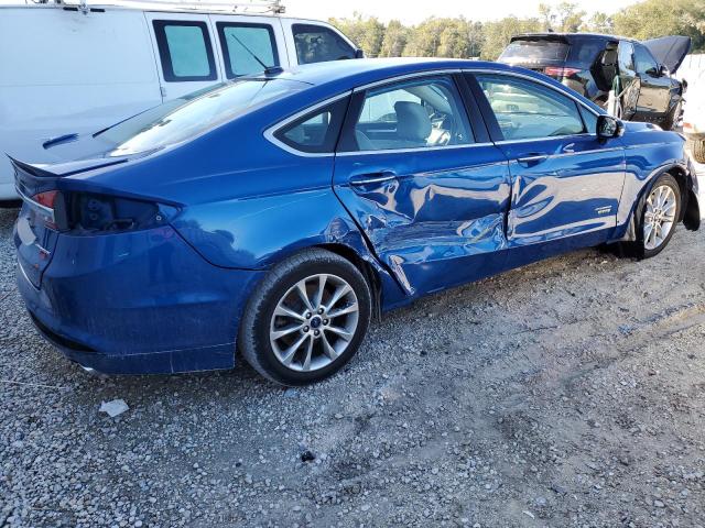 3FA6P0SU4HR191557 - 2017 FORD FUSION TITANIUM PHEV BLUE photo 3