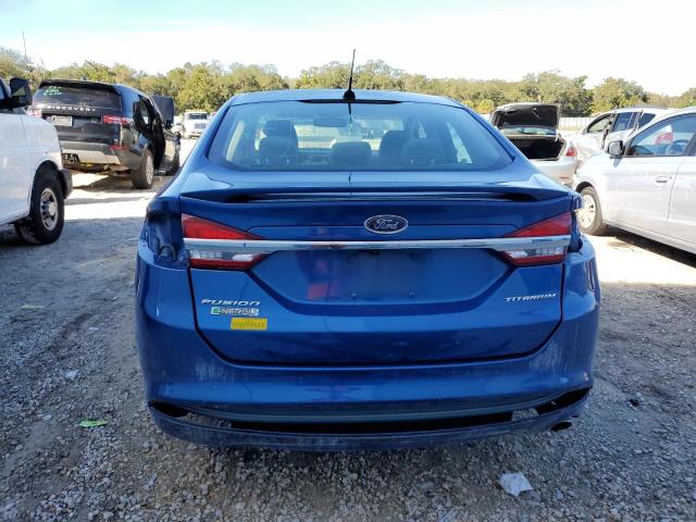 3FA6P0SU4HR191557 - 2017 FORD FUSION TITANIUM PHEV BLUE photo 6