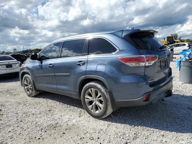 5TDKKRFH9FS078240 - 2015 TOYOTA HIGHLANDER XLE Կապույտ լուսանկար 2