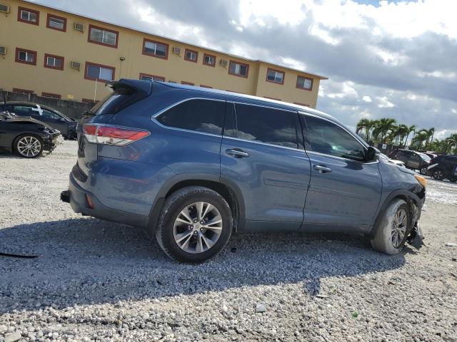 5TDKKRFH9FS078240 - 2015 TOYOTA HIGHLANDER XLE Կապույտ լուսանկար 3