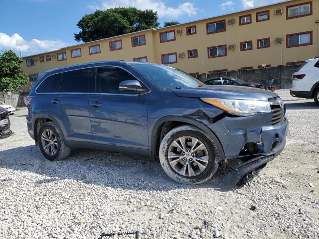 5TDKKRFH9FS078240 - 2015 TOYOTA HIGHLANDER XLE Կապույտ լուսանկար 4