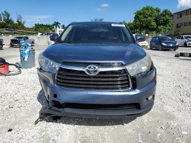 5TDKKRFH9FS078240 - 2015 TOYOTA HIGHLANDER XLE Կապույտ լուսանկար 5