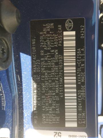 4T1T11AK7PU163937 - 2023 TOYOTA CAMRY SE NIGHT SHADE BLUE photo 12