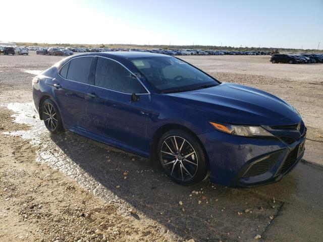4T1T11AK7PU163937 - 2023 TOYOTA CAMRY SE NIGHT SHADE BLUE photo 4