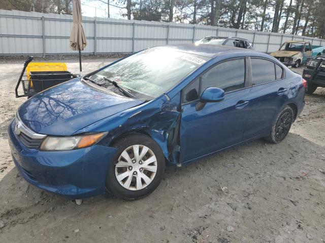 2HGFB2F51CH563918 - 2012 HONDA CIVIC LX BLUE photo 1