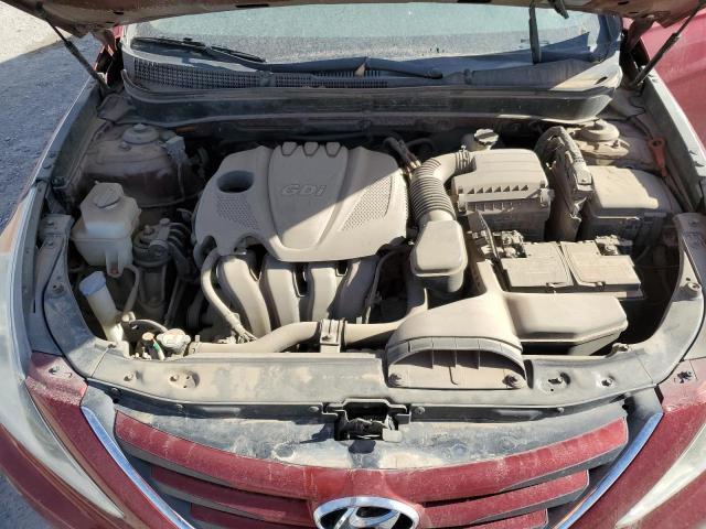 5NPEB4ACXEH937688 - 2014 HYUNDAI SONATA GLS RED photo 11