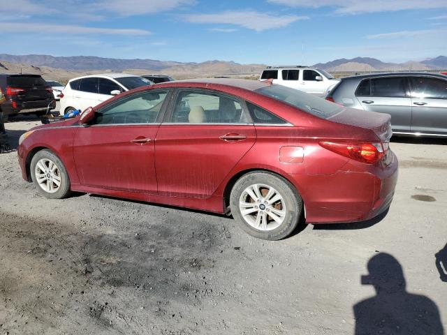 5NPEB4ACXEH937688 - 2014 HYUNDAI SONATA GLS RED photo 2