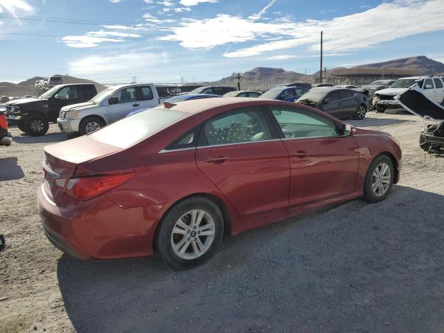 5NPEB4ACXEH937688 - 2014 HYUNDAI SONATA GLS RED photo 3