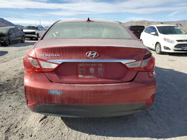 5NPEB4ACXEH937688 - 2014 HYUNDAI SONATA GLS RED photo 6