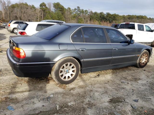 WBAGH8345YDP10257 - 2000 BMW 740 IL CHARCOAL photo 3