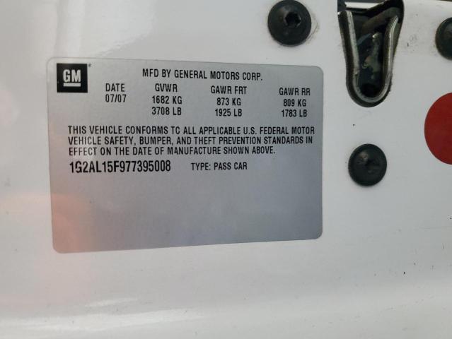 1G2AL15F977395008 - 2007 PONTIAC G5 Beyaz fotoğraf 12