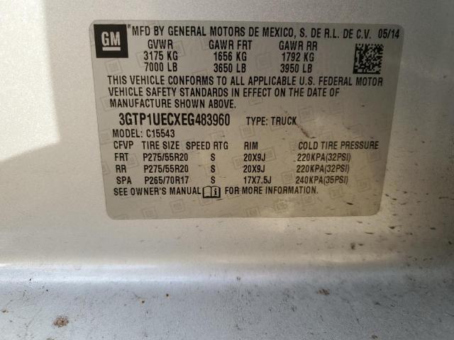 3GTP1UECXEG483960 - 2014 GMC SIERRA C1500 SLE SILVER photo 13