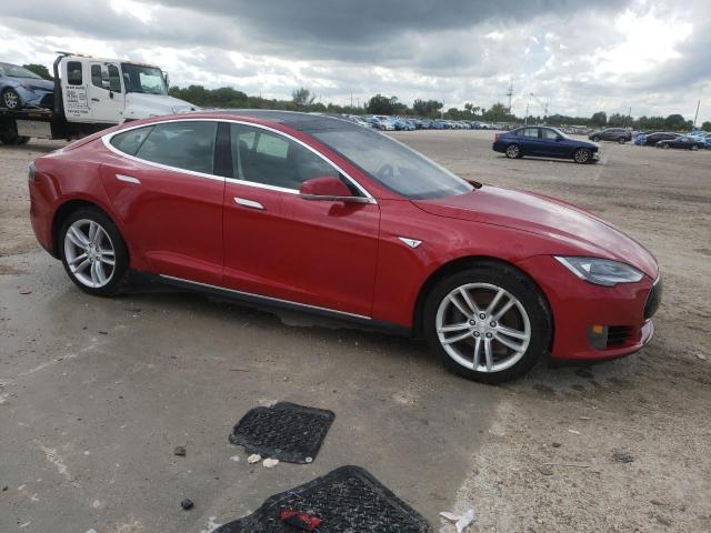 5YJSA1V1XFF098395 - 2015 TESLA MODEL S 90 წითელი ფოტო 4