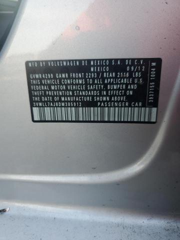 3VWLL7AJ8DM385912 - 2013 VOLKSWAGEN JETTA TDI SILVER photo 12