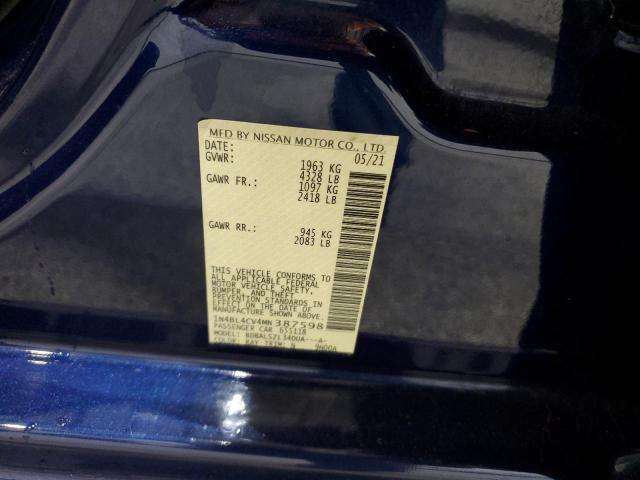 1N4BL4CV4MN387598 - 2021 NISSAN ALTIMA SR 蓝色 照片 12