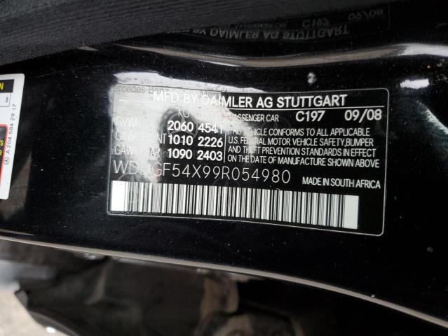 WDDGF54X99R054980 - 2009 MERCEDES-BENZ C 300 BLACK photo 12