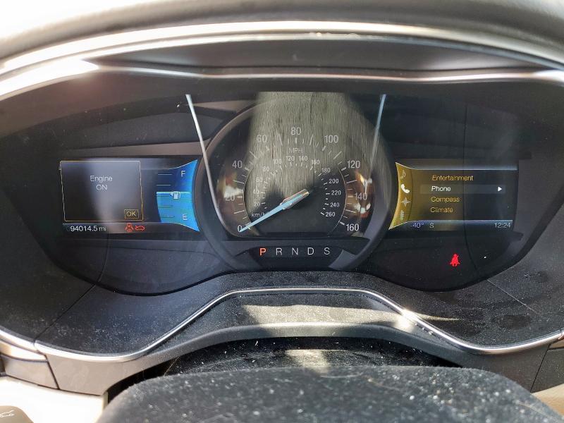 3FA6P0H77DR330186 - 2013 FORD FUSION SE WHITE photo 9