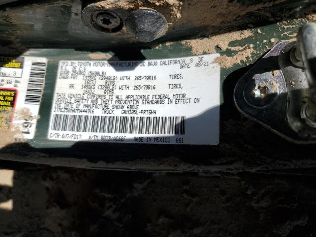 3TMCZ5AN4MM444916 - 2021 TOYOTA TACOMA DOUBLE CAB 绿色 照片 13