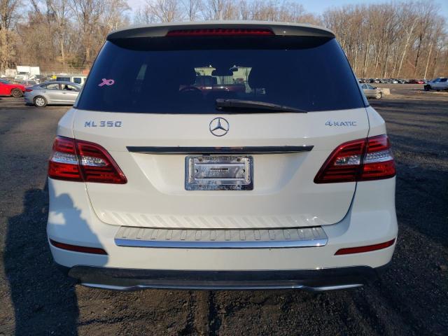 4JGDA5HB9CA016628 - 2012 MERCEDES-BENZ ML 350 4MATIC WHITE photo 6