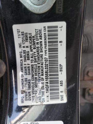 1HGFA16568L032107 - 2008 HONDA CIVIC LX Qara foto 12