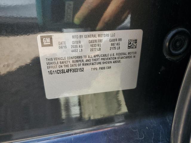 1G11C5SL4FF303152 - 2015 CHEVROLET MALIBU 1LT 灰色 照片 12