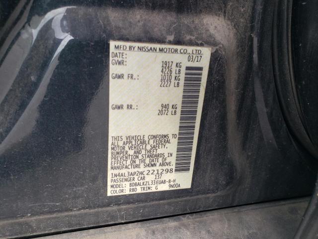 1N4AL3AP2HC221298 - 2017 NISSAN ALTIMA 2.5 石墨色 照片 12