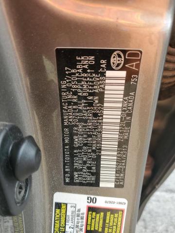 2T1BURHE9HC841527 - 2017 TOYOTA COROLLA L 灰色 照片 12