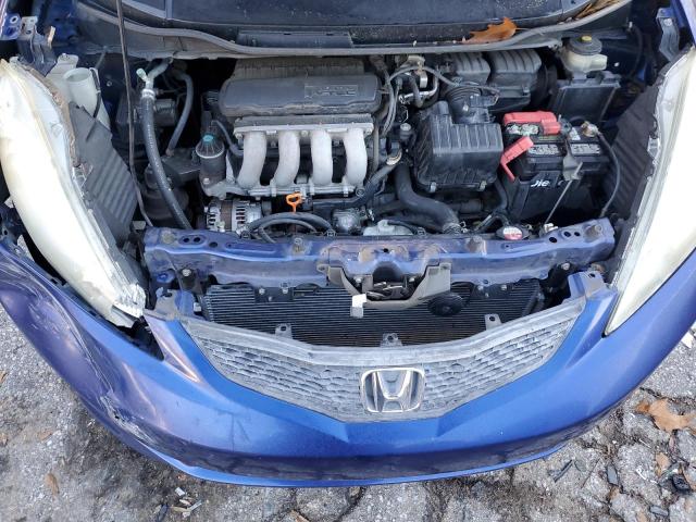 JHMGE8H47AC021674 - 2010 HONDA FIT SPORT BLUE photo 11