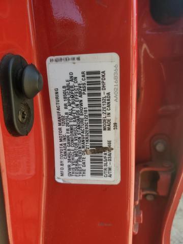 2T1KR32E93C122181 - 2003 TOYOTA COROLLA MA XR RED photo 12