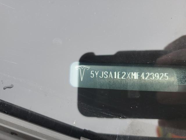 5YJSA1E2XMF423925 - 2021 TESLA MODEL S 灰色 照片 12