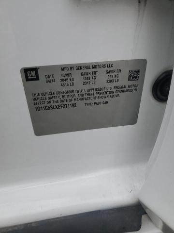 1G11C5SLXEF271192 - 2014 CHEVROLET MALIBU 1LT 白色 照片 12