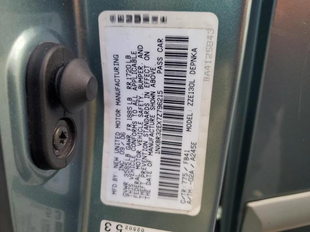 1NXBR32EX7Z796215 - 2007 TOYOTA COROLLA CE TEAL photo 12