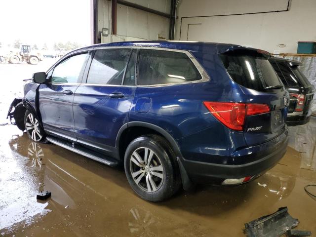 5FNYF6H86GB013927 - 2016 HONDA PILOT EXL BLUE photo 2