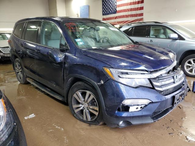 5FNYF6H86GB013927 - 2016 HONDA PILOT EXL BLUE photo 4