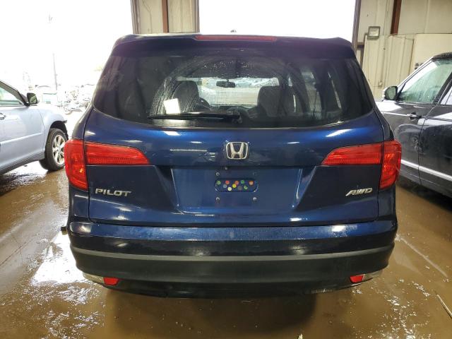 5FNYF6H86GB013927 - 2016 HONDA PILOT EXL BLUE photo 6