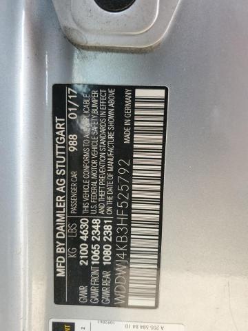 WDDWJ4KB3HF525792 - 2017 MERCEDES-BENZ C 300 4MATIC SILVER photo 12