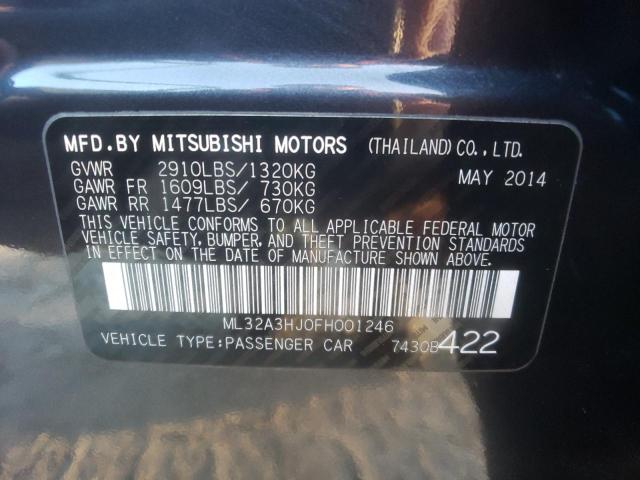 ML32A3HJ0FH001246 - 2015 MITSUBISHI MIRAGE DE GRAY photo 12