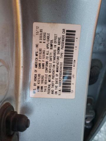 1HGCR2F86DA044050 - 2013 HONDA ACCORD EXL SILVER photo 12