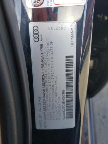 WAUHGAFC8EN007968 - 2014 AUDI A6 PRESTIGE BLACK photo 12