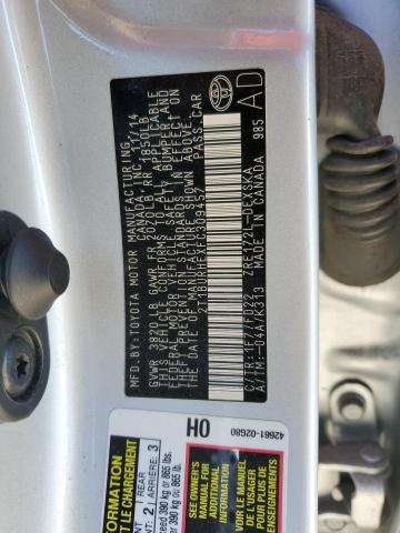 2T1BURHEXFC309457 - 2015 TOYOTA COROLLA L SILVER photo 13