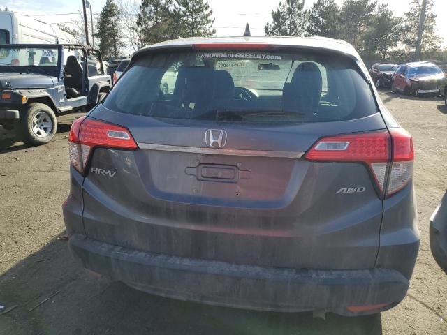 3CZRU6H33KG709897 - 2019 HONDA HR-V LX GRAY photo 6