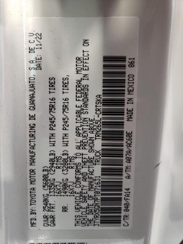 3TYRX5GN7PT071631 - 2023 TOYOTA TACOMA ACCESS CAB WHITE photo 12